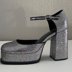 Silver Platform Heels